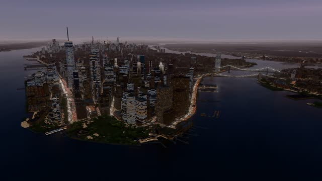 Lower Manhattan in the blue hour